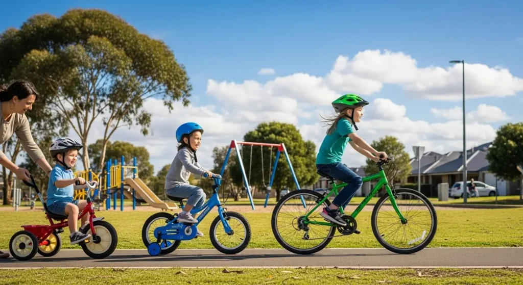 A tricycle, training wheel or sports bike, what to choose for your kids
