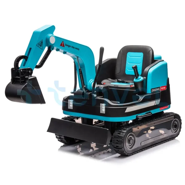 Kids' Bulldozer Excavator Digger Ride-On Toy - Manual & Remote Control