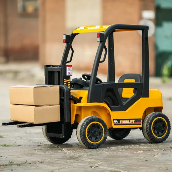 Kids' Forklift Ride-On Toy Car - 12V Rechargeable Battery, Remote Control