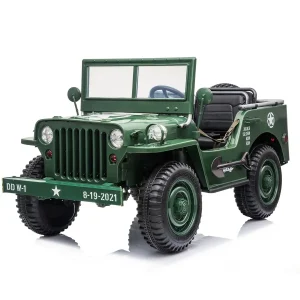 4WD Willys Jeep for Kids 3 Seater Military Jeep