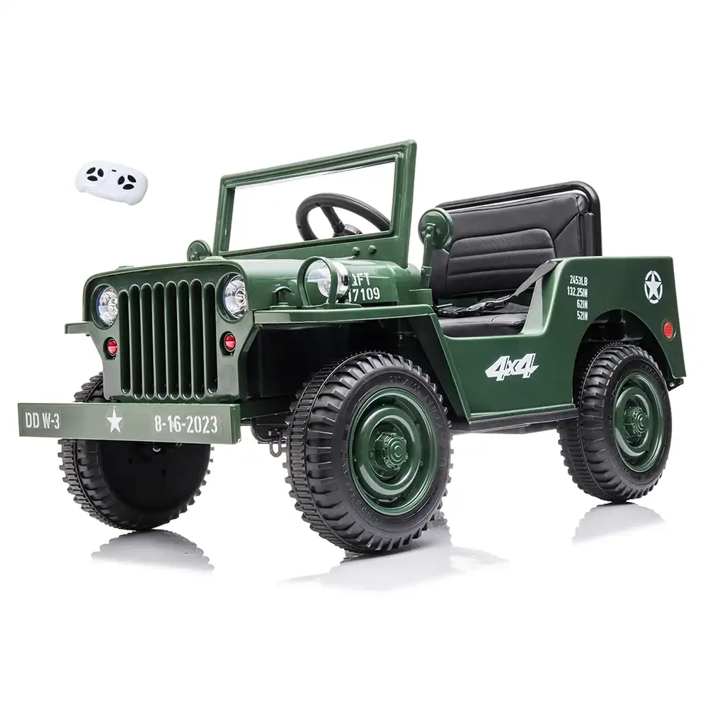 12V Military Jeep Electric Ride On Car