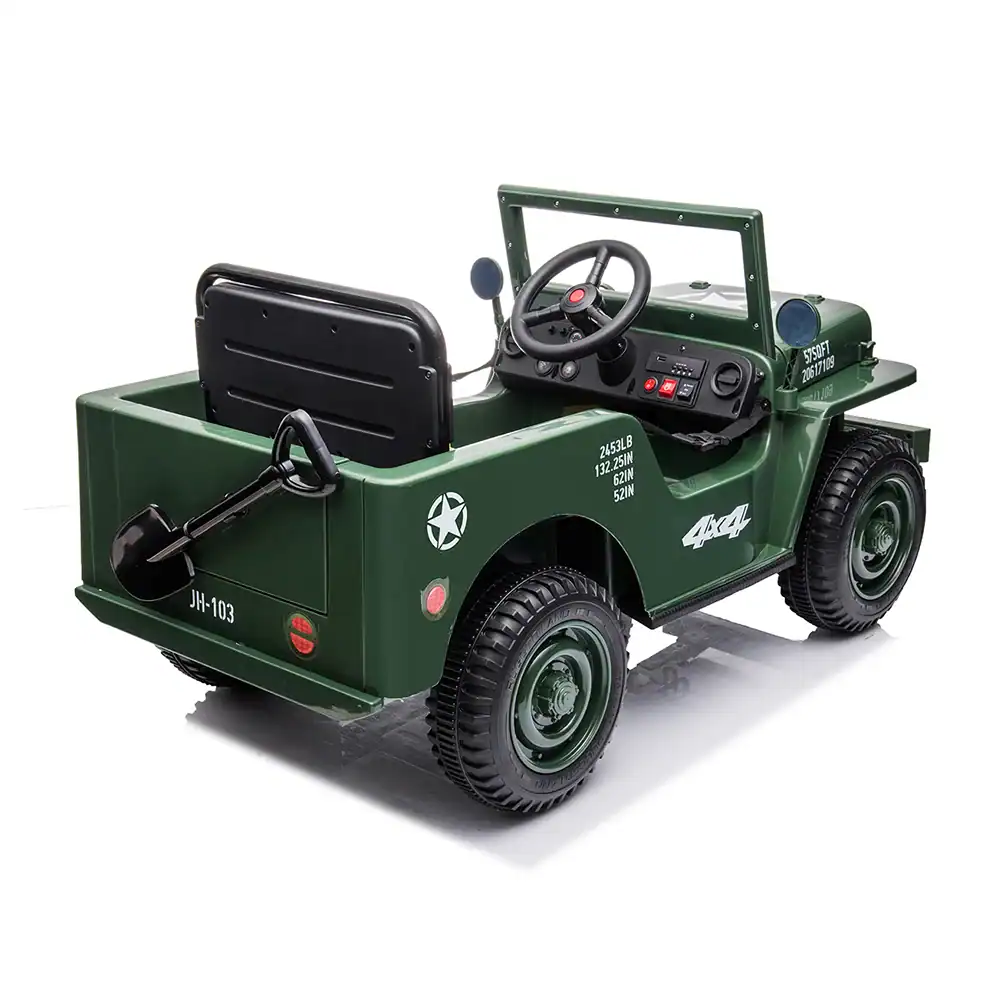 12V Military Jeep Electric Ride On Car