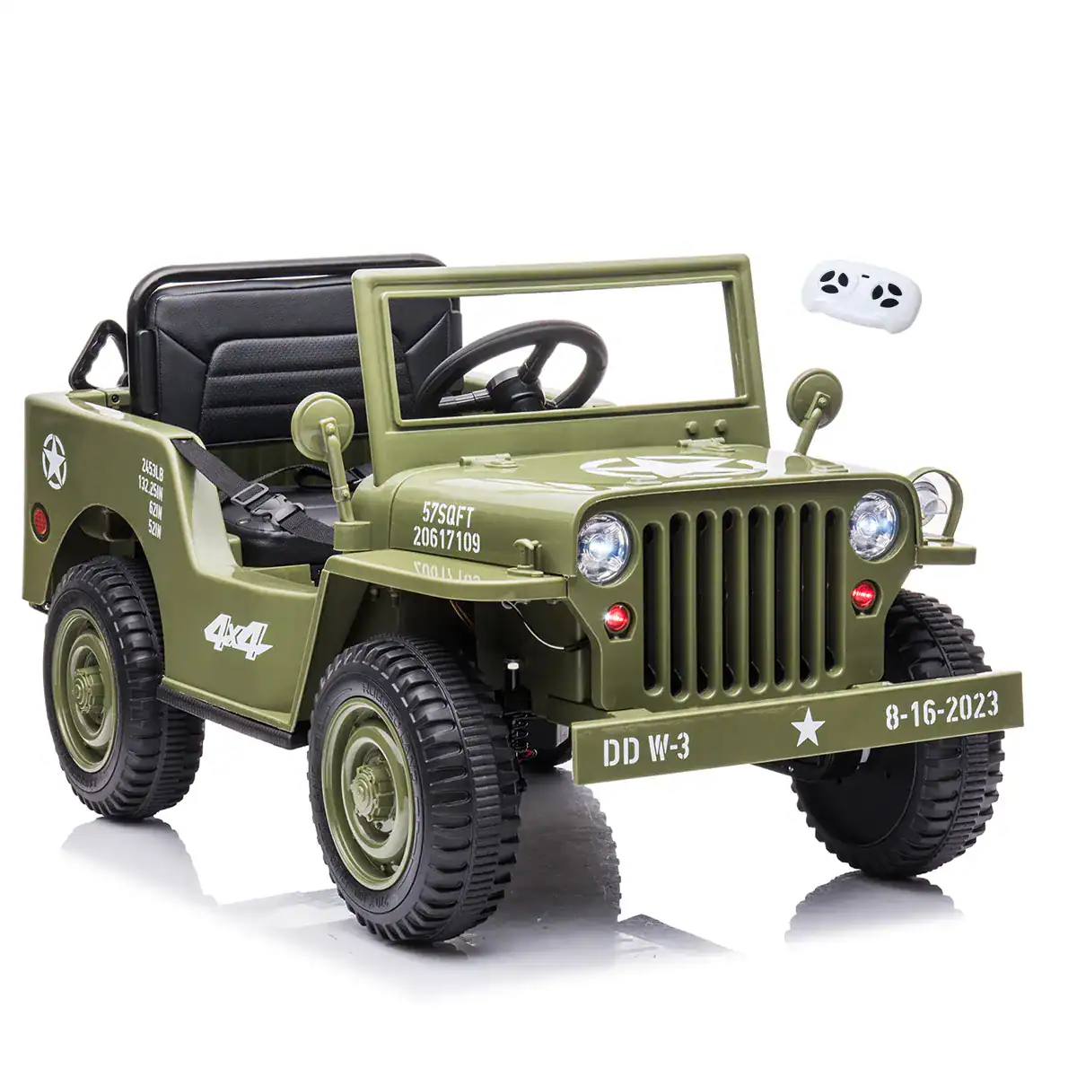 12V Military Jeep Electric Ride On Car